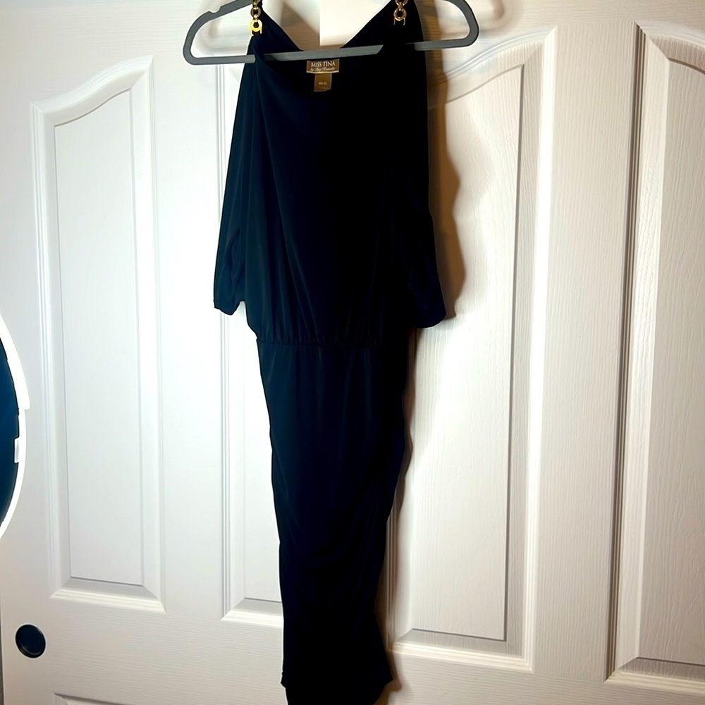 Miss Tina - Black Cocktail Dress - Med (8-10) - Like New